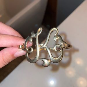 Gold “K” cuff bracelet